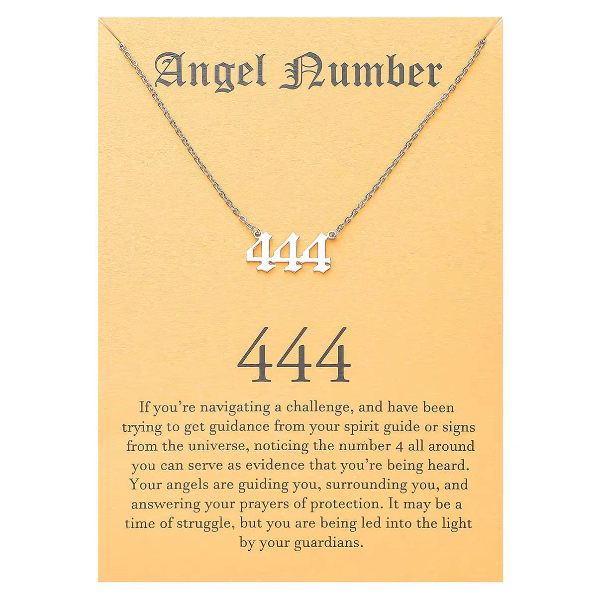 44 Angel Number Necklace - Silver