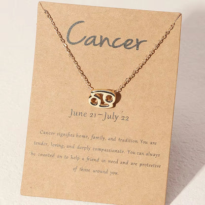 Zodiac Sign Necklace - Gold