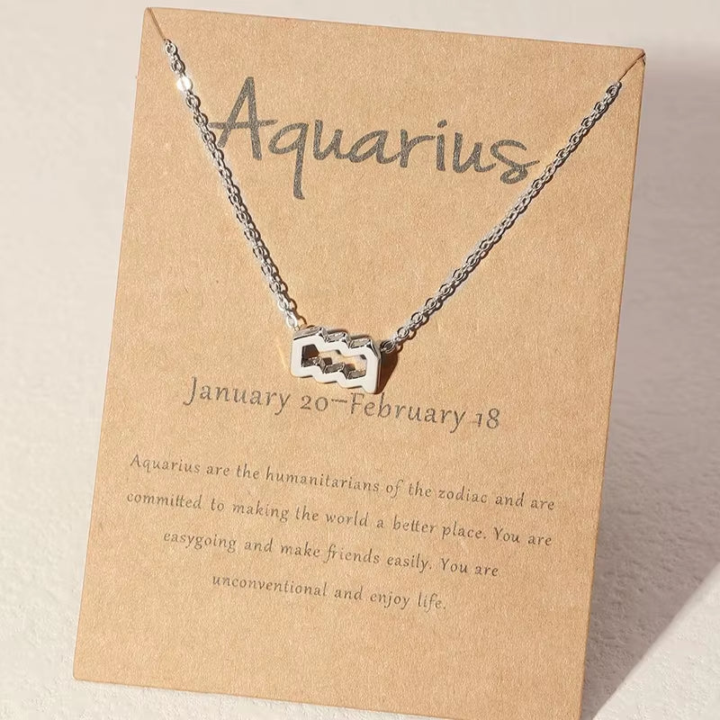 Zodiac Sign Necklace - Silver