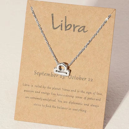 Zodiac Sign Necklace - Silver