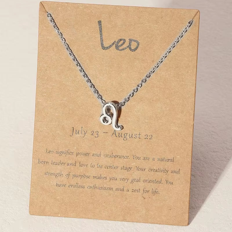 Zodiac Sign Necklace - Silver