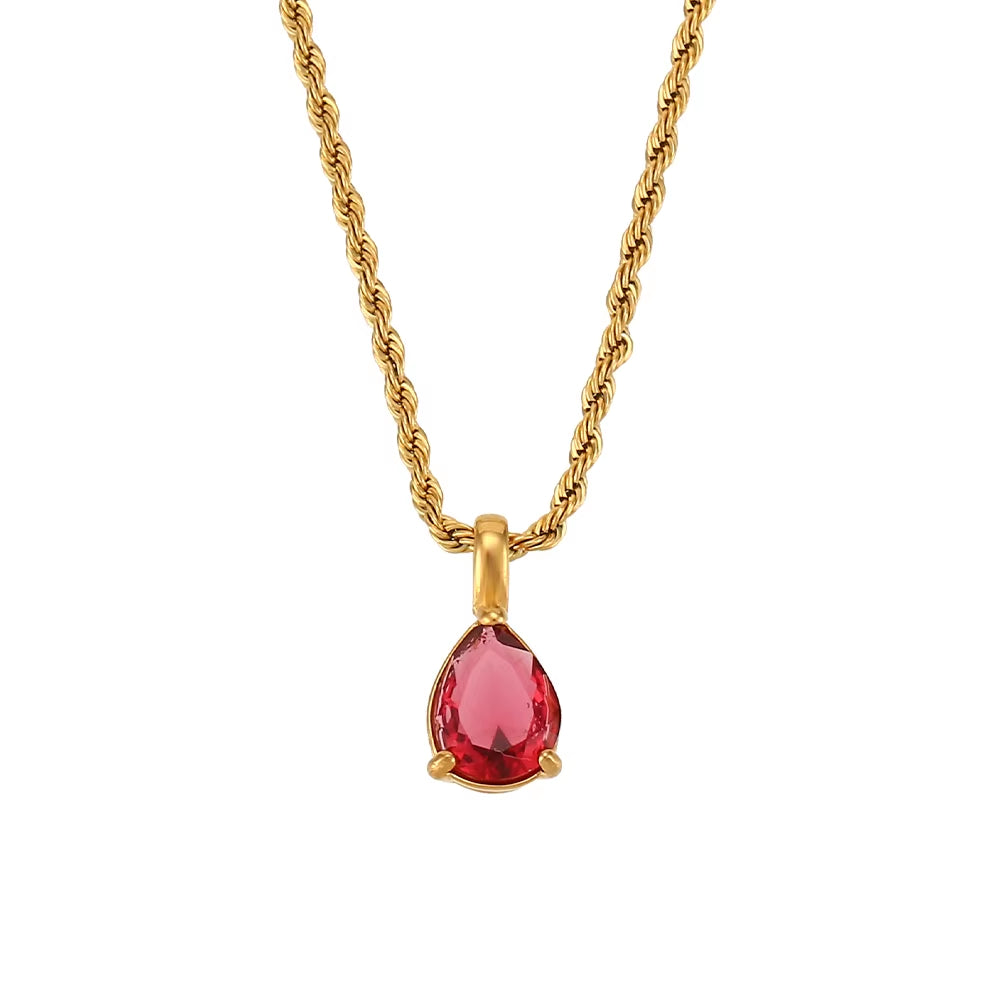 Birthstone Necklace - Gold