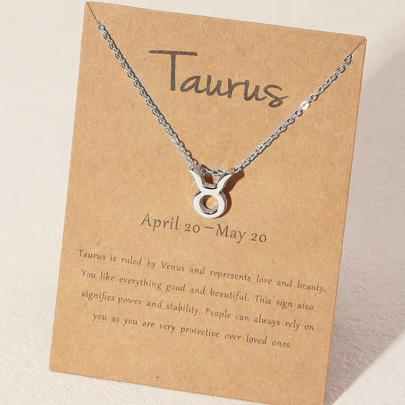 Zodiac Sign Necklace - Silver