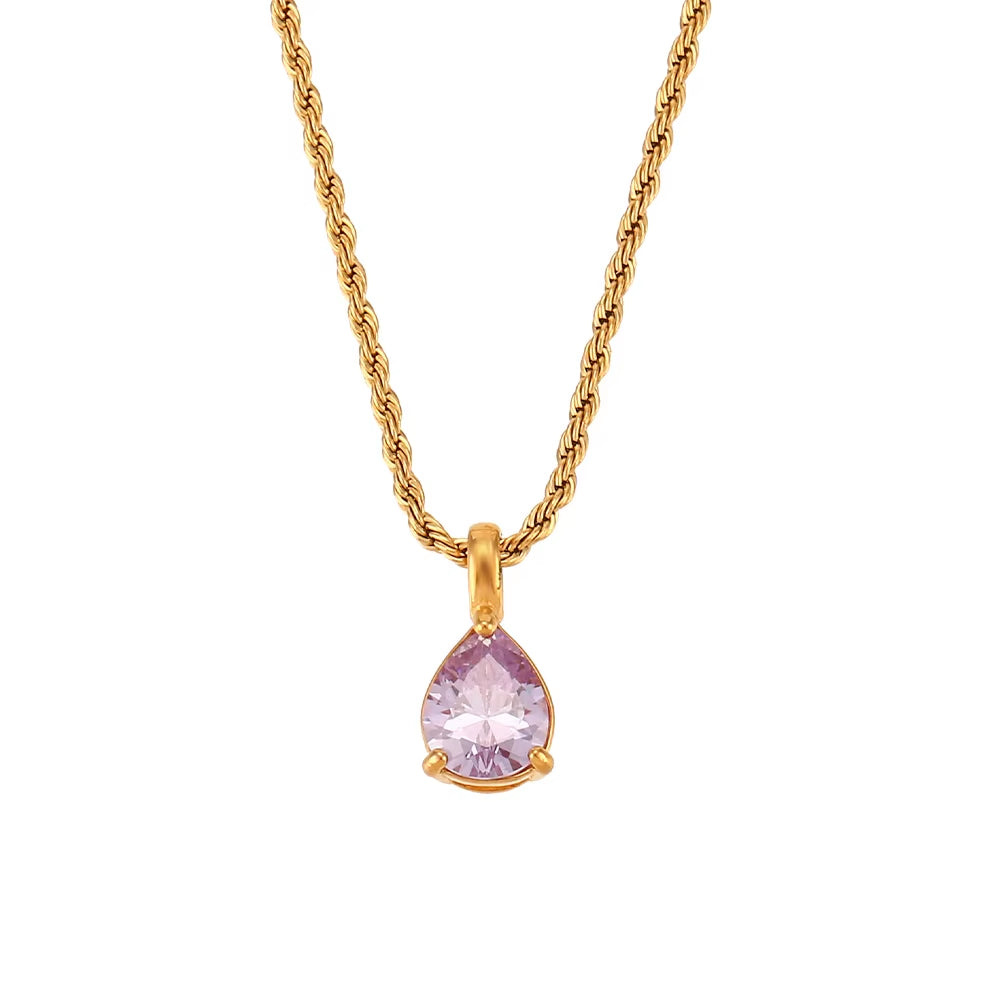 Birthstone Necklace - Gold