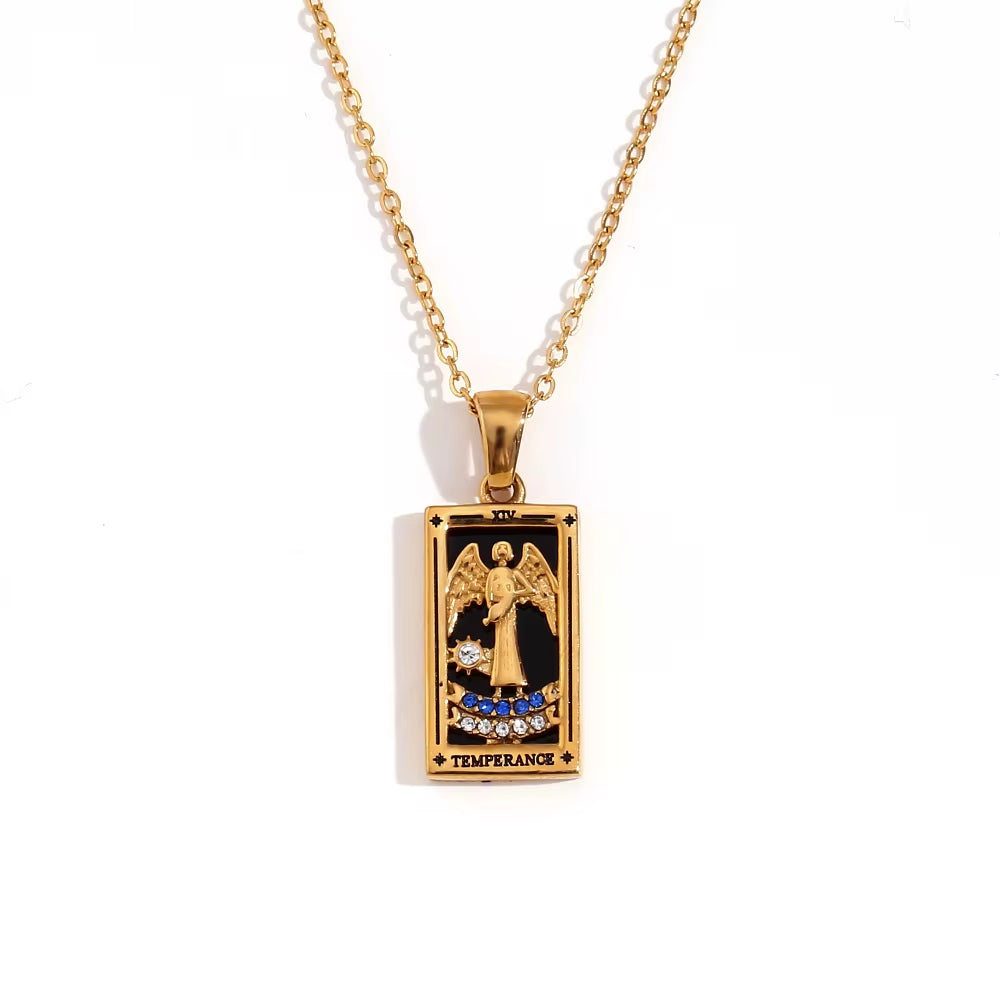 Temperance Tarot Necklace - Gold