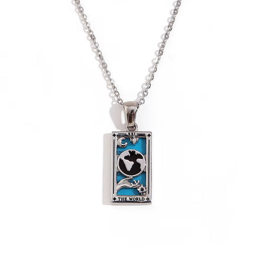 The World Tarot Necklace - Silver