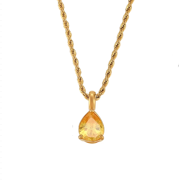 Birthstone Necklace - Gold