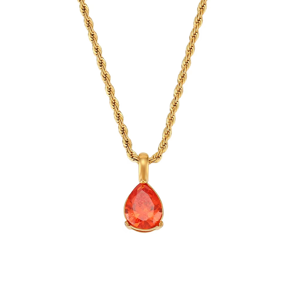 Birthstone Necklace - Gold