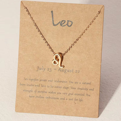 Zodiac Sign Necklace - Gold