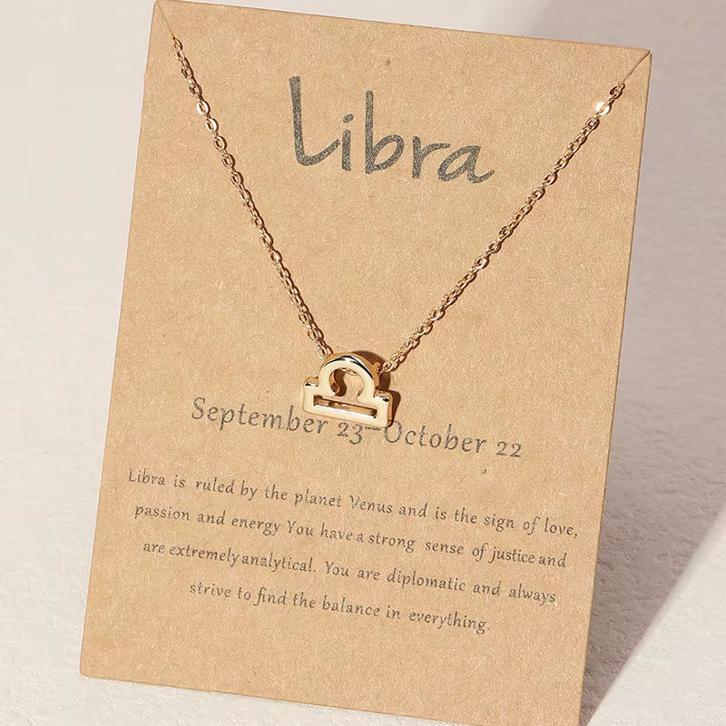 Zodiac Sign Necklace - Gold