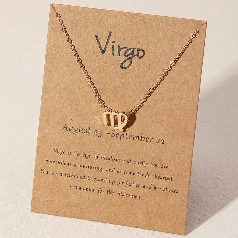 Zodiac Sign Necklace - Gold