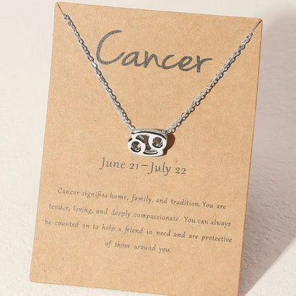 Zodiac Sign Necklace - Silver