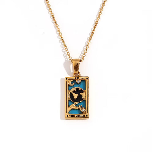 The World Tarot Necklace - Gold