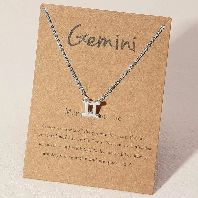 Zodiac Sign Necklace - Silver