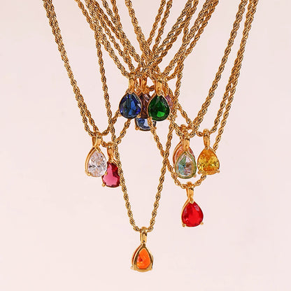 Birthstone Necklace - Gold