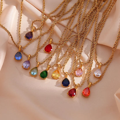 Birthstone Necklace - Gold