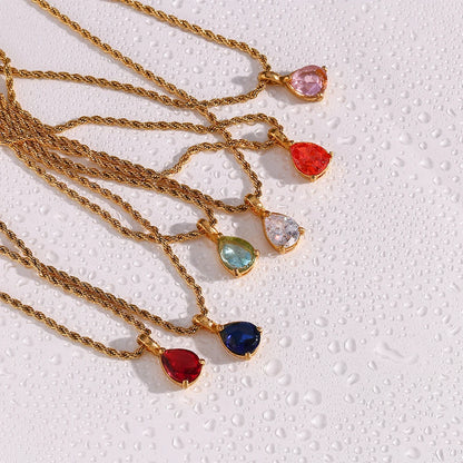 Birthstone Necklace - Gold