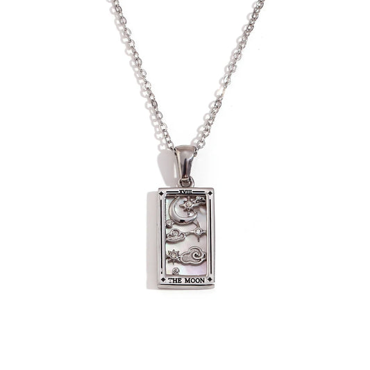 Moon Tarot Necklace - Silver