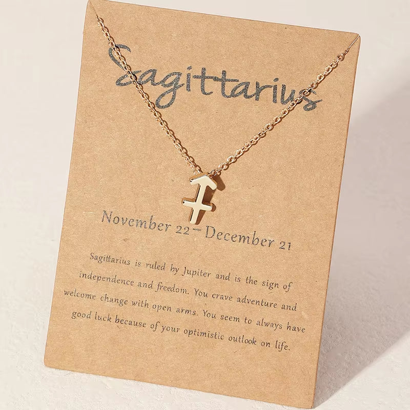 Zodiac Sign Necklace - Gold