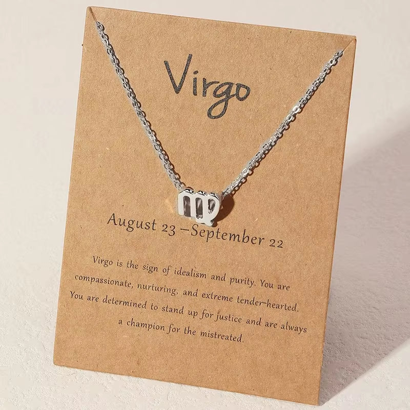 Zodiac Sign Necklace - Silver