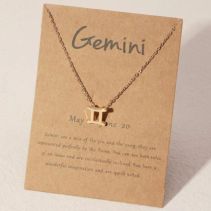 Zodiac Sign Necklace - Gold