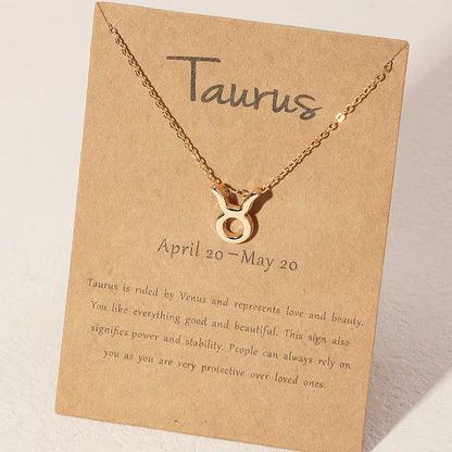 Zodiac Sign Necklace - Gold