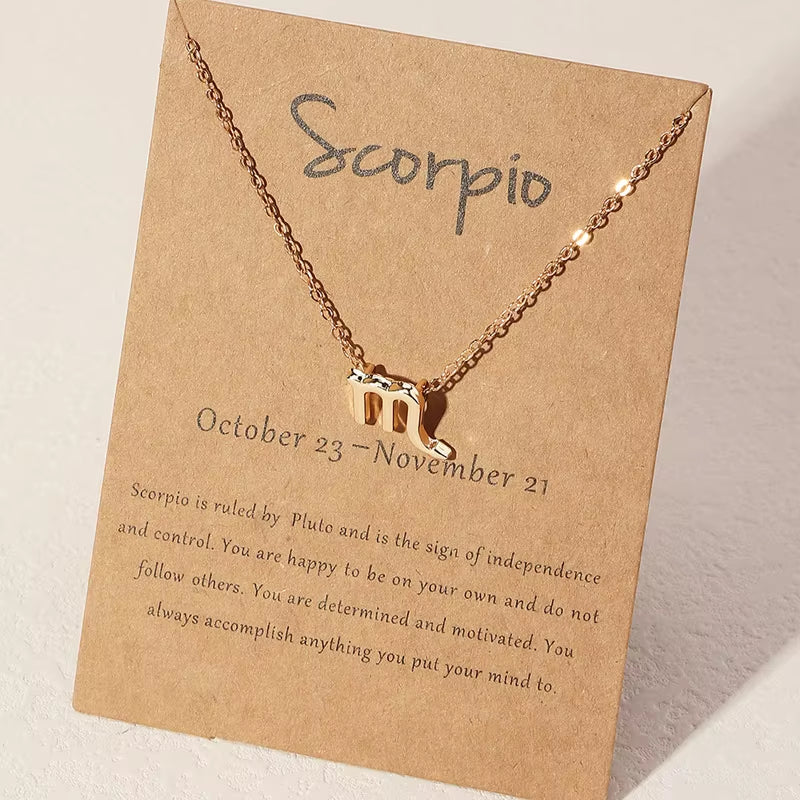 Zodiac Sign Necklace - Gold