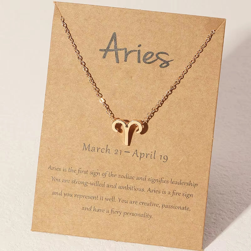 Zodiac Sign Necklace - Gold