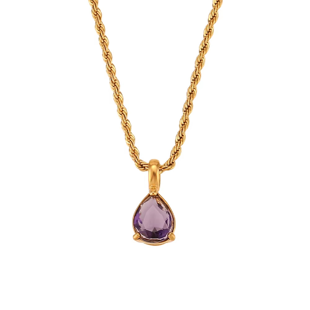 Birthstone Necklace - Gold